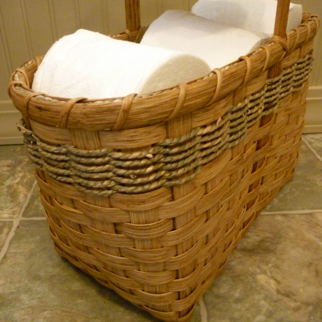 Toilet Paper Tote Basket Joanna's Collections Country Home Basketry