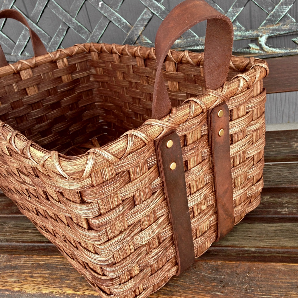 Leather Handled Storage Basket | Joanna's Collections - Country