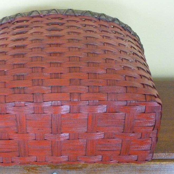 Large Painted Mail Basket