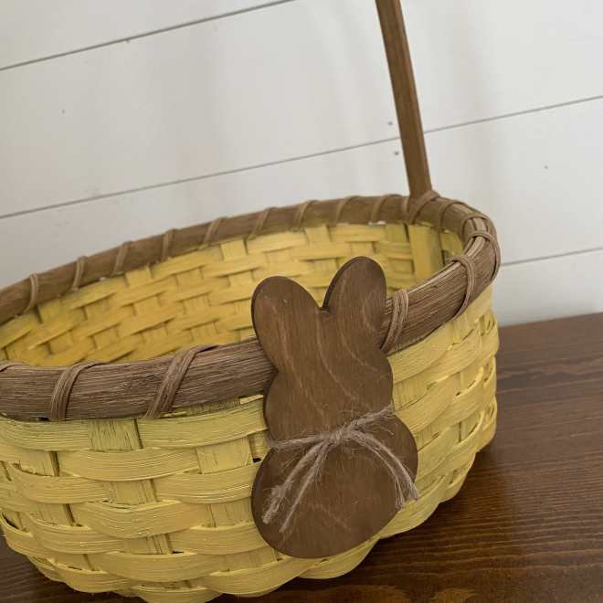 Painted Round Easter Basket