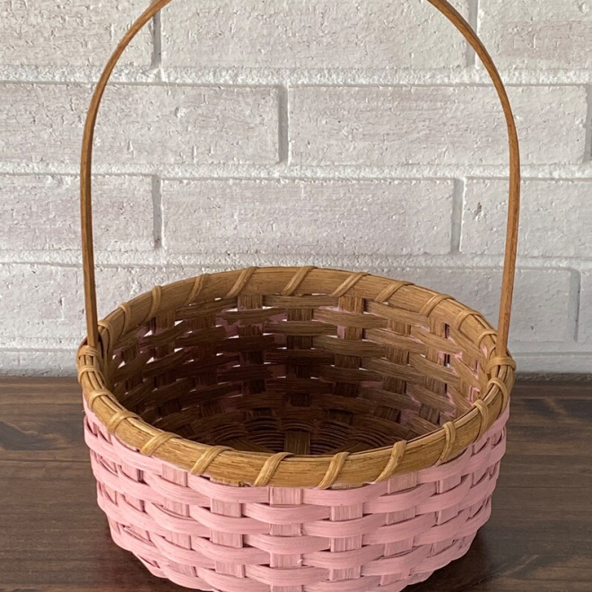 Painted Round Easter Basket