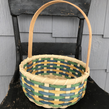 Colorful Easter Basket - Blue, Green & Yellow