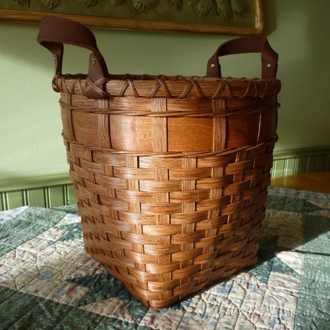 Wooden Bottom Waste Basket