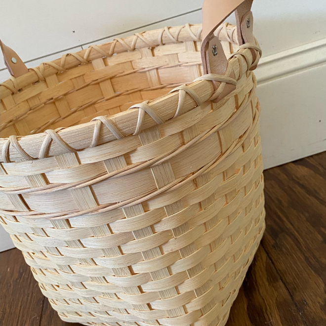 Wooden Bottom Waste Basket